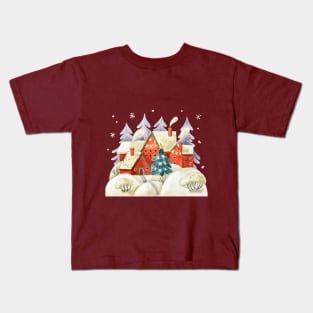 Xmas village Kids T-Shirt